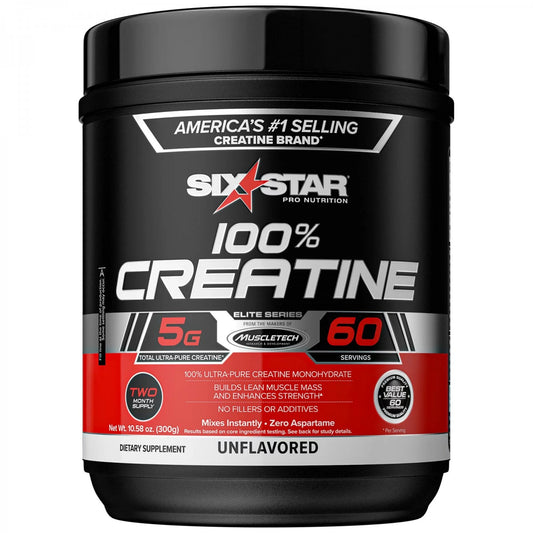 Six Star Pro Nutrition 100% Creatine Unflavored Powder, 10.58 Oz