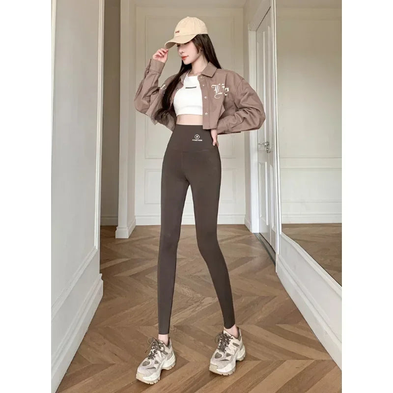 High Waisted Seamless Leggings Sport Fitness Yoga cropped pants women spring autumn winter running pants Sexy hip lift Tights