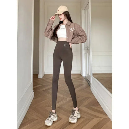 High Waisted Seamless Leggings Sport Fitness Yoga cropped pants women spring autumn winter running pants Sexy hip lift Tights