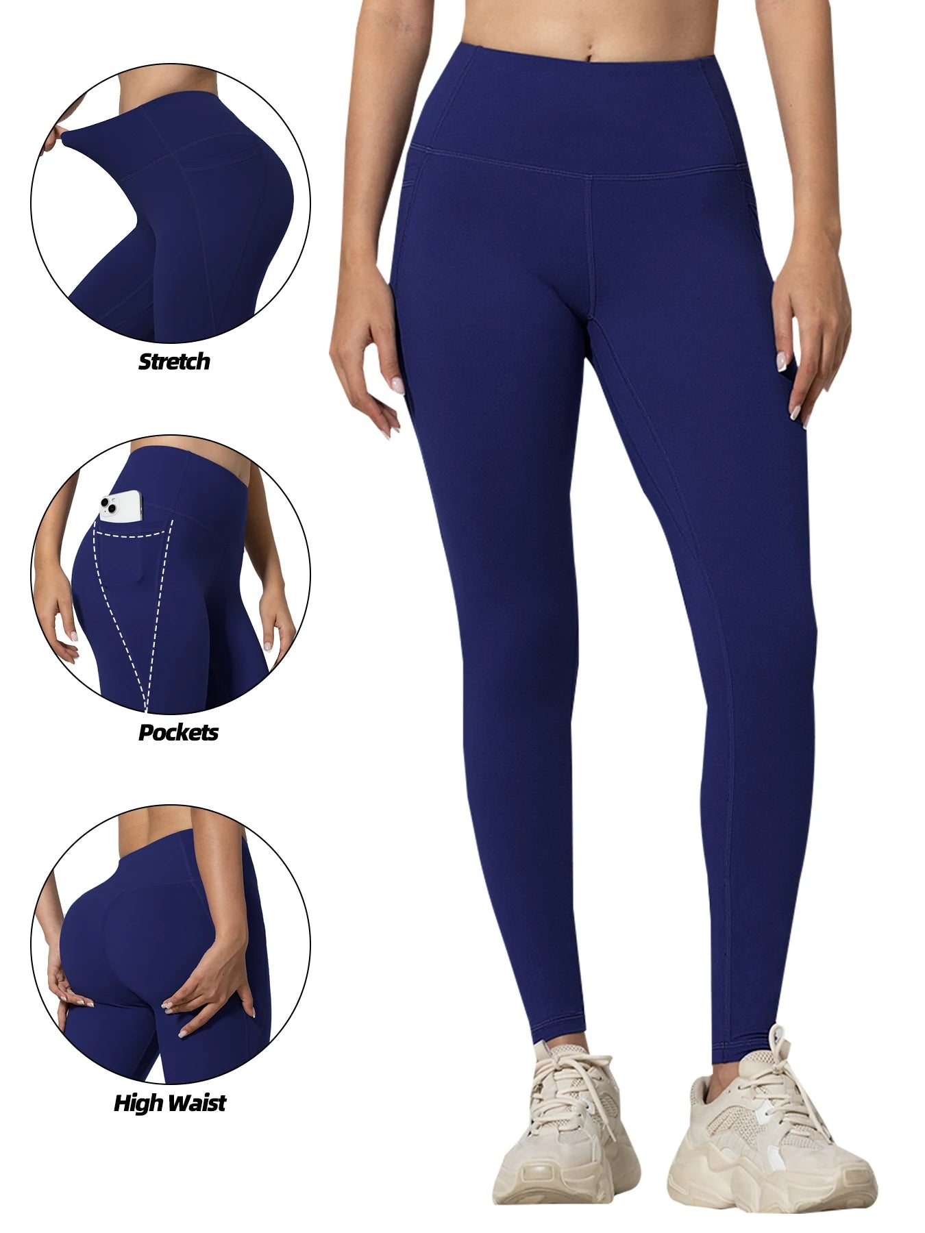 Pockets Fitness Gym Leggings Women Skinny Stretch Autumn Sport Leggings Women Casual Mallas Fashion Outdoors Pants