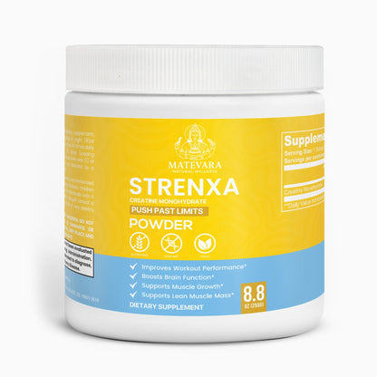 Strenxa Creatine Monohydrate | Pure Micronized Powder | Muscle & Performance Support | 250g (0.55lb)*