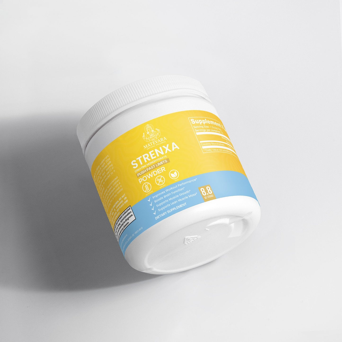 Strenxa Creatine Monohydrate | Pure Micronized Powder | Muscle & Performance Support | 250g (0.55lb)*